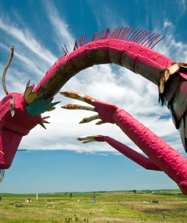Porter Sculpture Park, Pink Dragon